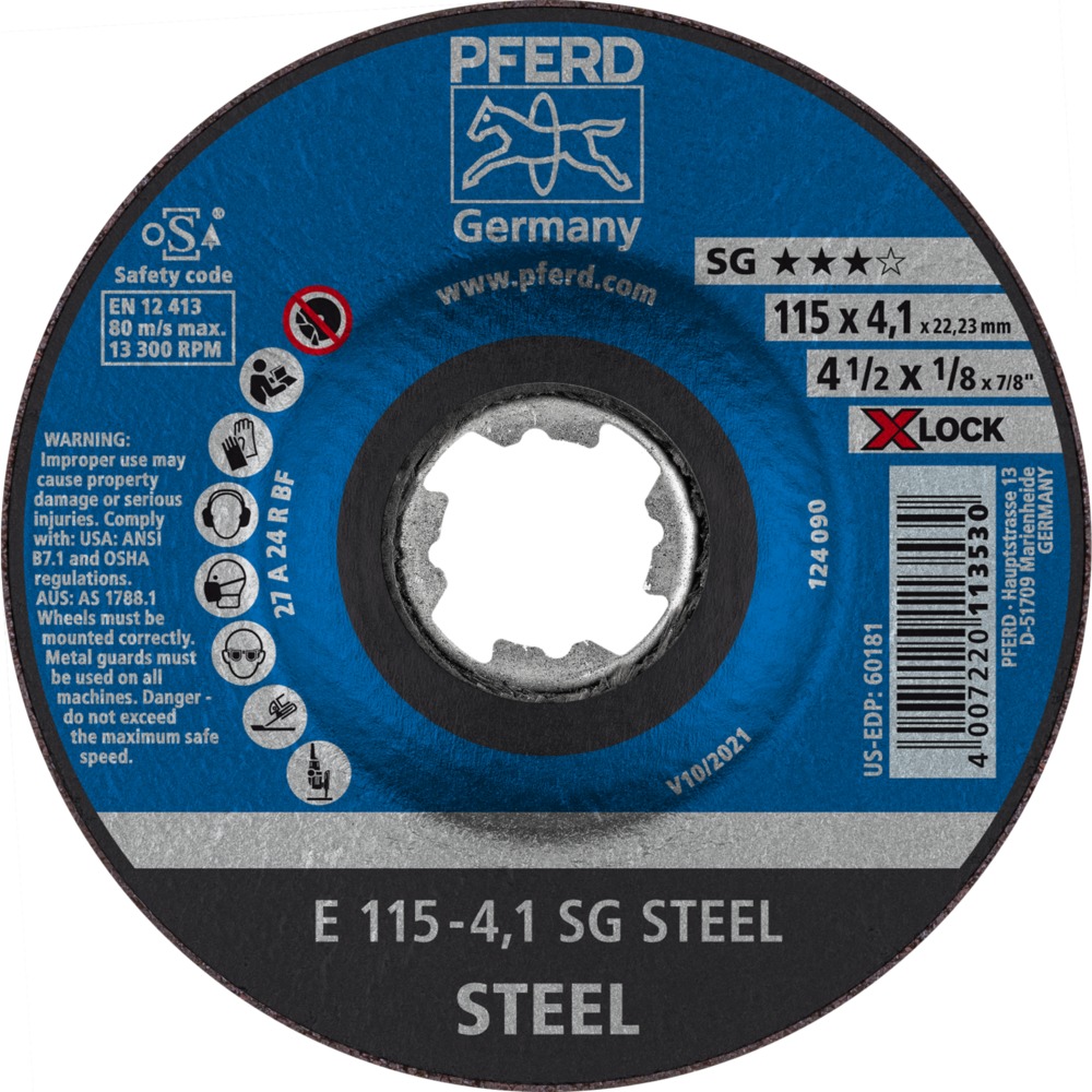 Schruppscheiben E 115-4,1 SG STEEL/X-LOCK