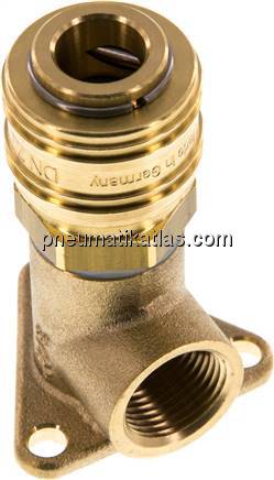 Wanddose mit Kupplungsdose, G 3/8", Messing