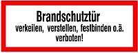 Brandschutzschild Folie B297xH105 mm Brandschutztür verkeilen langnachleuchtend