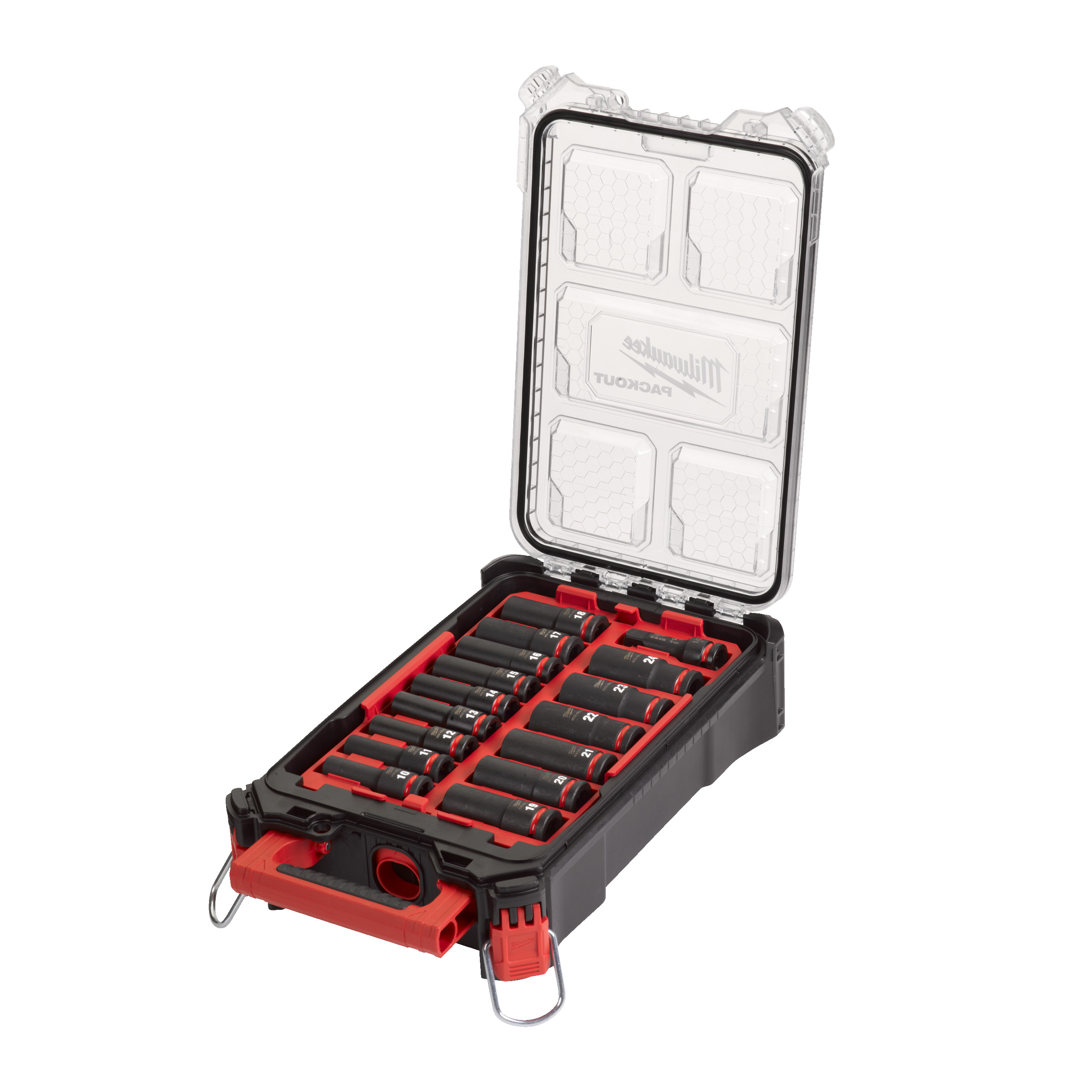 SHOCKWAVE Schlagnuss 1/2" lang Set 16 teiliges Set im PACKOUT Organiser Slim Compact