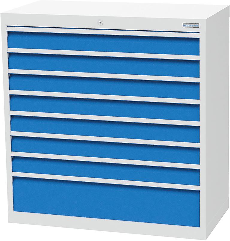 Artikelhauptbild Schubladenschrank T500 980 mm, 8 Sbl. VA