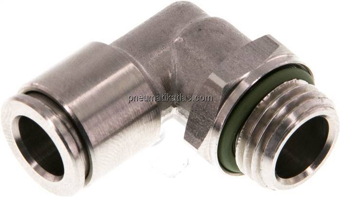 Winkel-Steckanschluss, pos. G 1/4"-8mm, IQS-Edelstahl