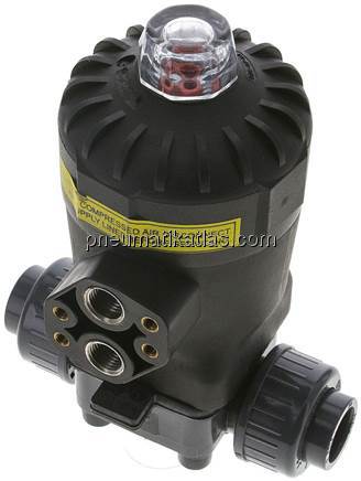 PVC-Membranventil (NC) PVC / EPDM, 20mm Klebemuffe