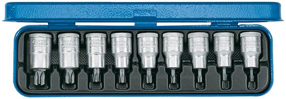 Schraubendrehereinsatz- Satz 1/2" T20 bis T60 9-teilig Gedore Schraubendrehereinsatz- Satz 1/2" T20 bis T60 9-teilig Gedore