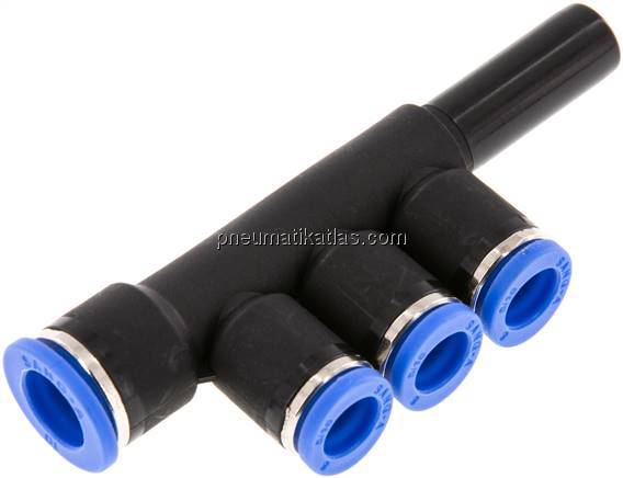 Steckanschluss-Mehrfachvert. 10mm-8mm, IQS-Standard