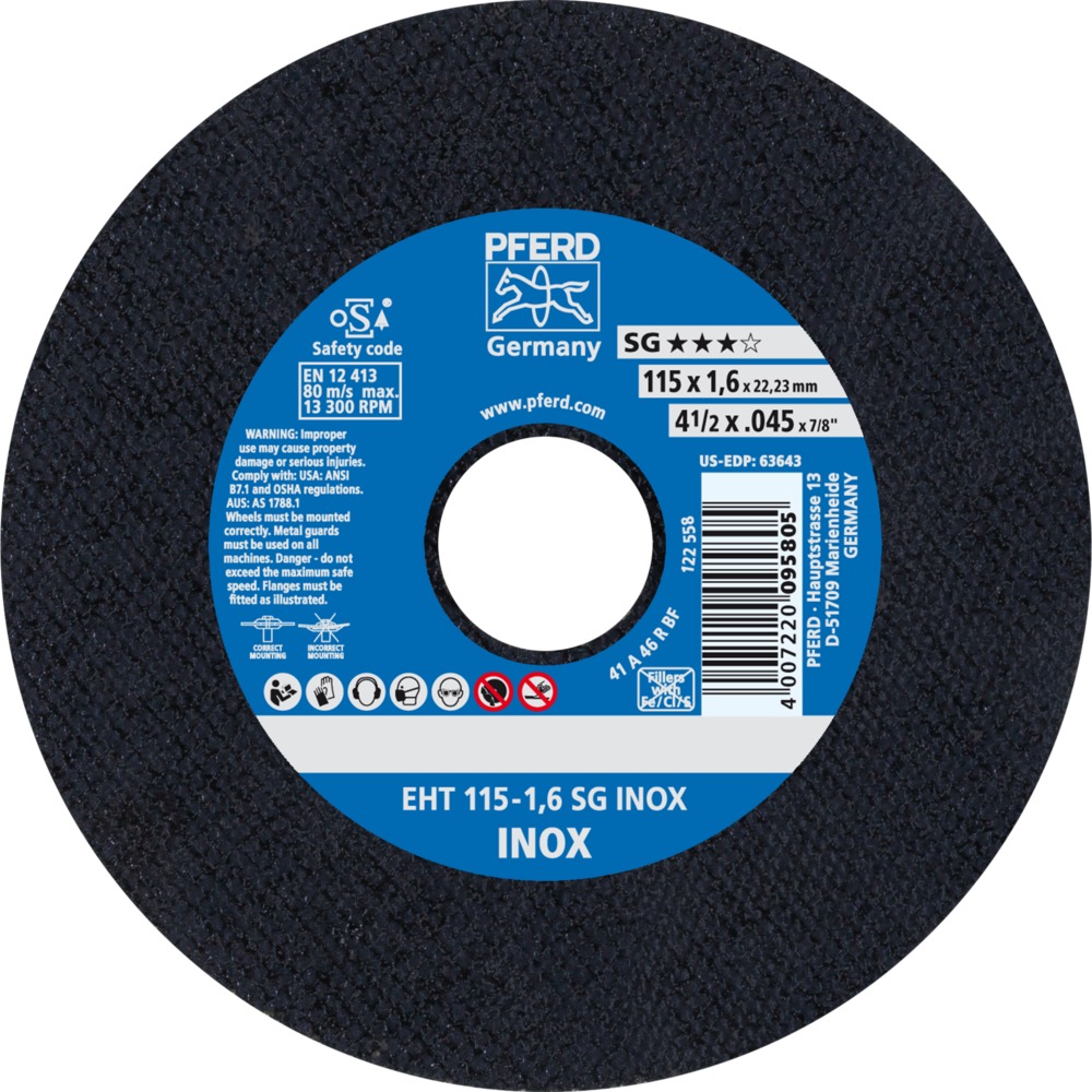 Trennscheiben EHT 115-1,6 SG INOX
