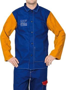 Jacke Gewebe,Spaltleder Ärmel Yello,96cm,Gr.XXXXLWELDAS