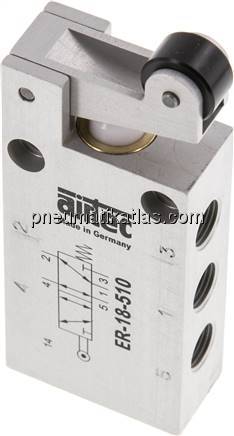 5/2-Wege Endschalter mit Rollenhebel, G 1/8"