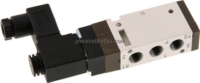5/2-Wege Magnetventil, G 1/8", Federrückstellung, 230 V AC