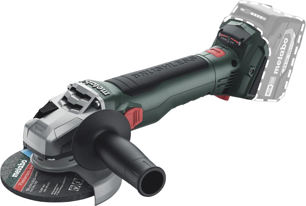 Akku-Winkelschleifer soloW 18 LT BL 11-125 Metabo ohne Akku ohne Ladegerät metaBOX