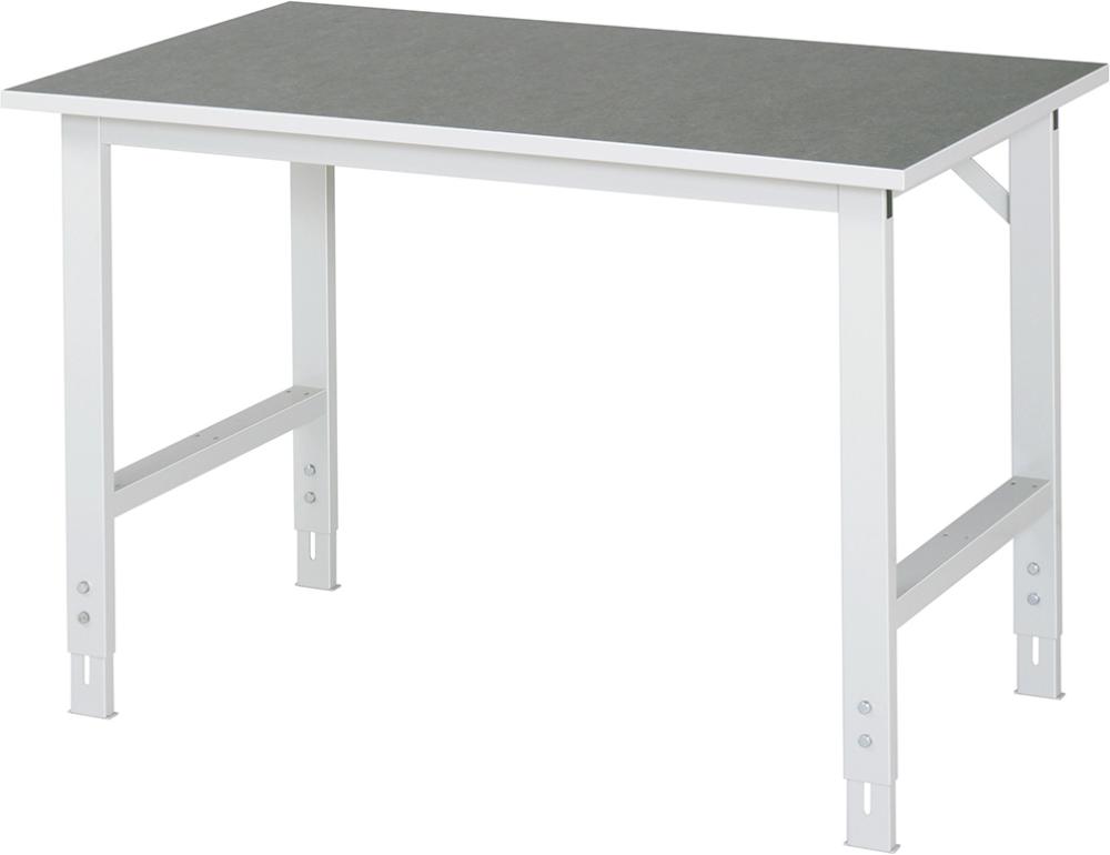 Arbeitstisch Tom - Linoleum-Platte B1250xT800xH76 0-1080mm