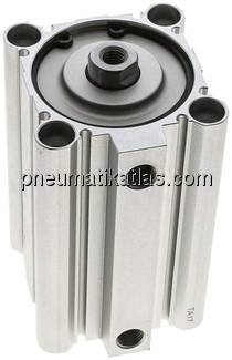 Kompaktzylinder, doppeltwirkend, Kolben 63mm, Hub 80mm Kompaktzylinder, doppeltwirkend, Kolben 63mm, Hub 80mm