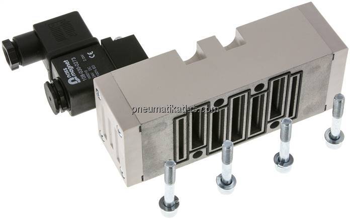 ISO-Ventil (Größe 2), 5/2-Wege, Federrückstellung, 24 V AC