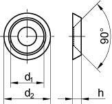 ART 88966 Rosettensch. Messing 7,0 vernickelt US 4157 geschlossen Ms Ni Artikelbild