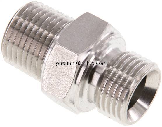 Doppelnippel G 1/2"-NPT 1/2", 1.4571
