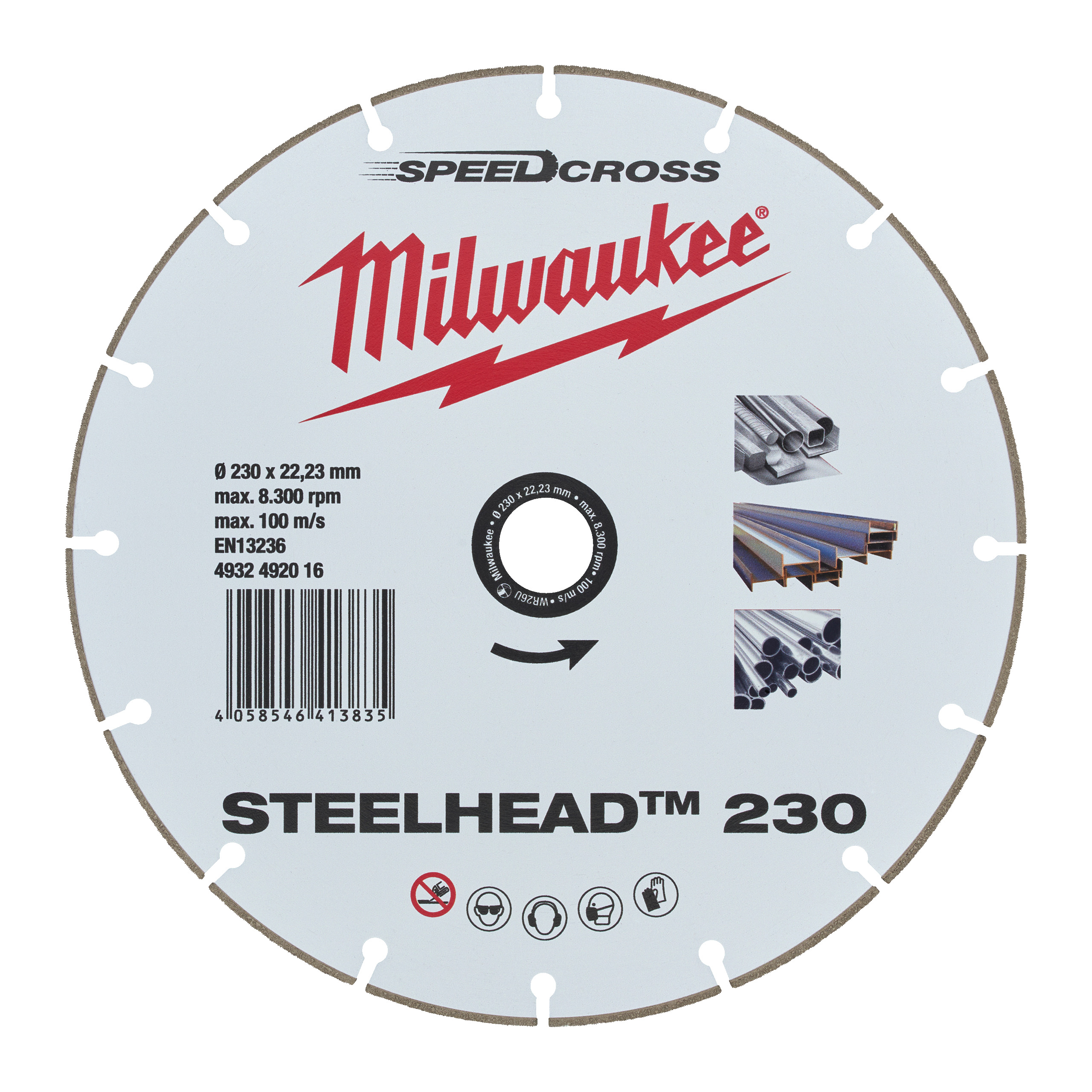 Diamanttrennscheibe DH STEELHEAD 230 mm für Stahl, Edelstahl und Beton