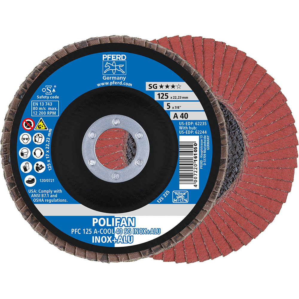 POLIFAN-Fächerscheiben PFC 125 A-COOL 40 SG INOX+ALU