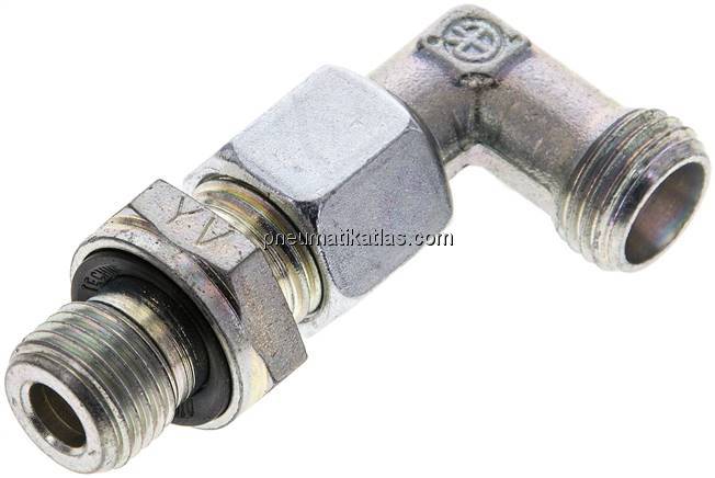 Einstellb. Winkel-Schneidringverschr. G 1/4"-8 L (M14x1,5), ohne Mutter & Schnei