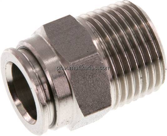 Gerader Steckanschluss R 3/8"-10mm, IQS-Edelstahl