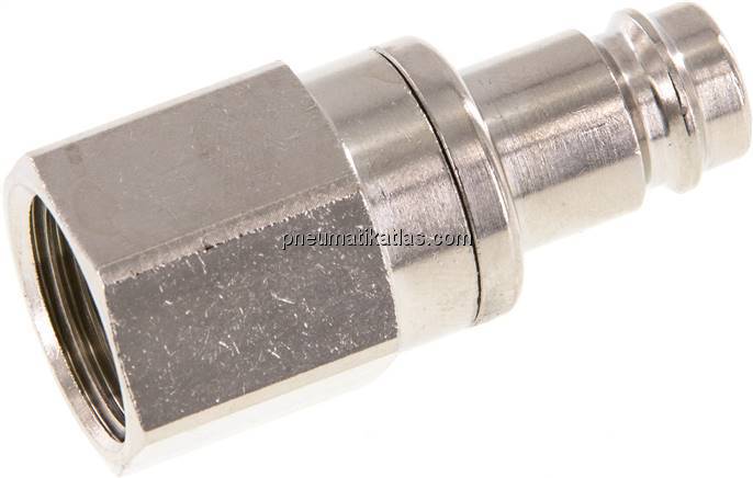 Kupplungsstecker (NW10) G 1/2"(IG), Messing vernickelt