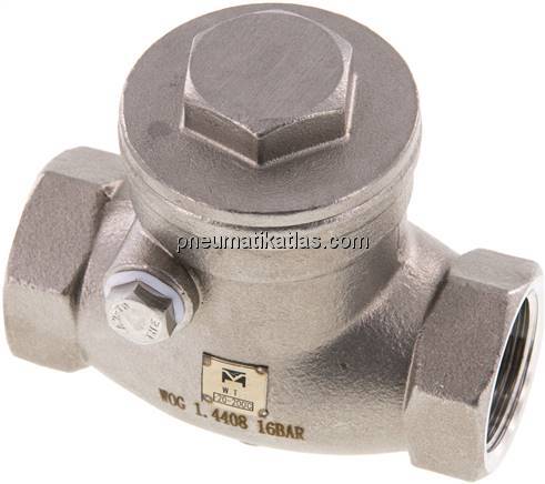 Edelstahl-Rückschlagklappe G 3/4", PN 16