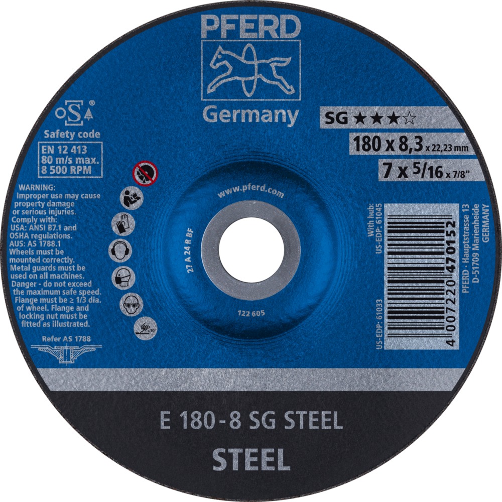 Schruppscheiben E 180-8 SG STEEL
