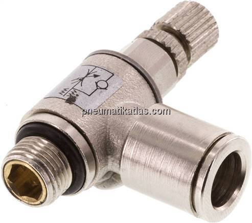 Winkel-Drosselrückschlagventil G 1/8"-8mm,zuluftregelnd