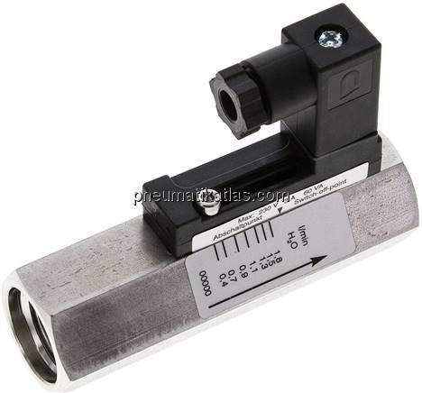 Durchflusswächter G 1/2", 0,4 - 1,8 l/min, 1.4571