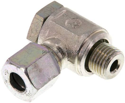 Winkel-Schwenkverschraubung G 1/4"-8 L (M14x1,5), Stahl verzinkt