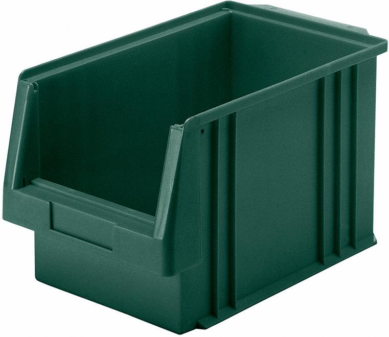 Sichtlagerkasten PLK 2a B213xT330xH200 mm grün LA-KA-PE