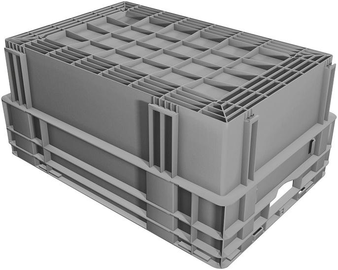Drehstapelbehälter DTK 600x400x420 mm grau LA-KA-PE