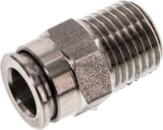 Gerader Steckanschluss R 1/4"-8mm, IQS-Edelstahl