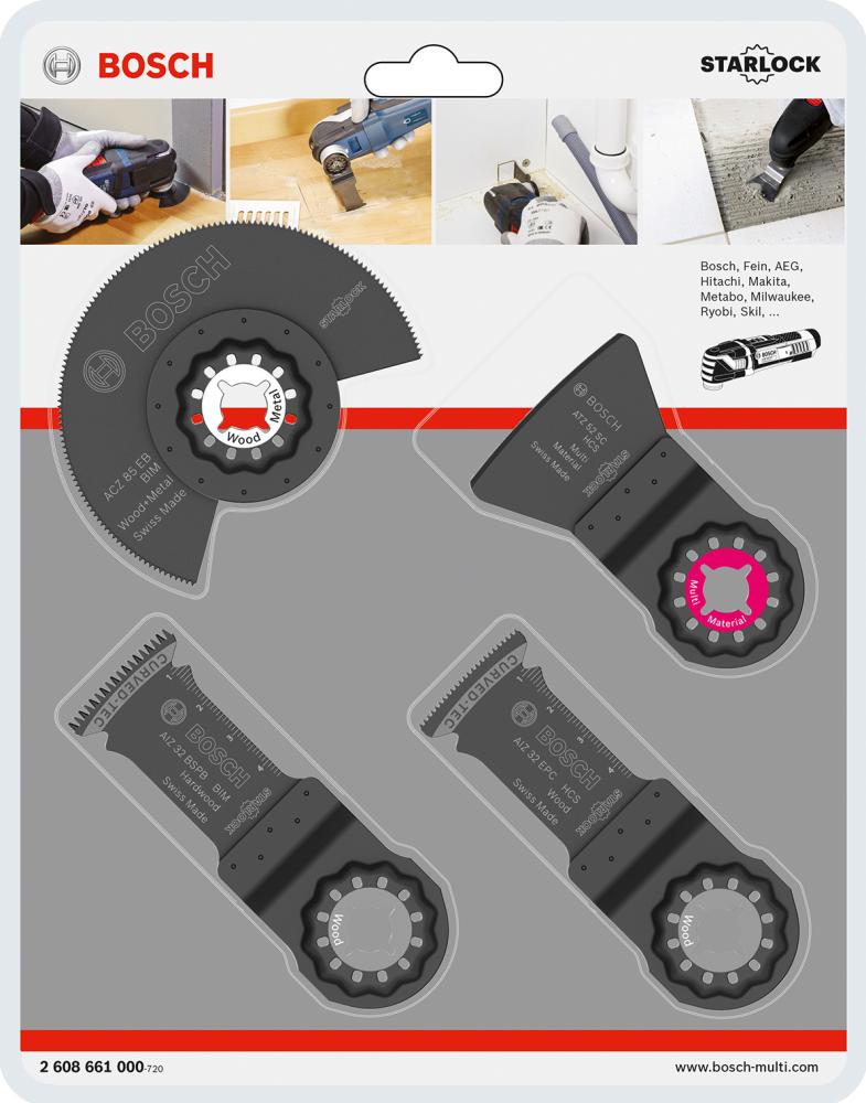 Multi-Cutter-Set Boden/Einbau Bosch 4-teilig Starlock