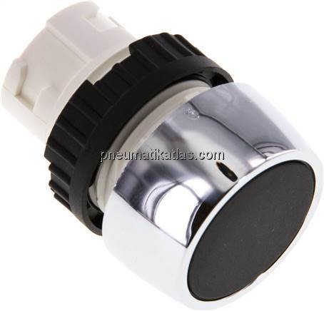 Betätigeraufsatz 22mm, Drucktaster (schwarz)