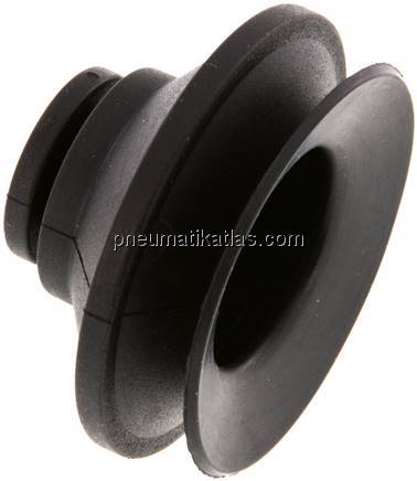 Balgsauger, 1,5-fach, P-Serie, Ø 43x9mm, CR (50A), schwarz