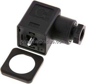 Stecker Größe 3 (DIN/EN-A), schwarz Stecker Größe 3 (DIN/EN-A), schwarz
