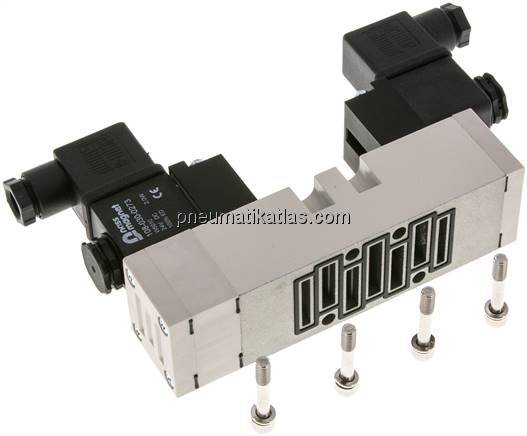 ISO-Ventil (Größe 1), 5/3-Wege, Mittelstellung belüftet, 24 V AC