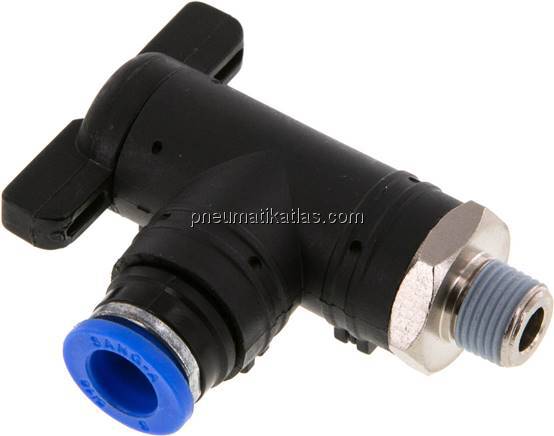 Winkel-Absperrhahn R 1/8"-8mm, IQS-Standard