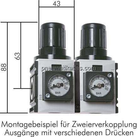 Anwendungsbeispiel: Druckregler mit durchgängiger 