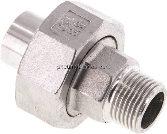Anschweißverschraubung flach dicht. R 3/8"(AG)-17,2mm