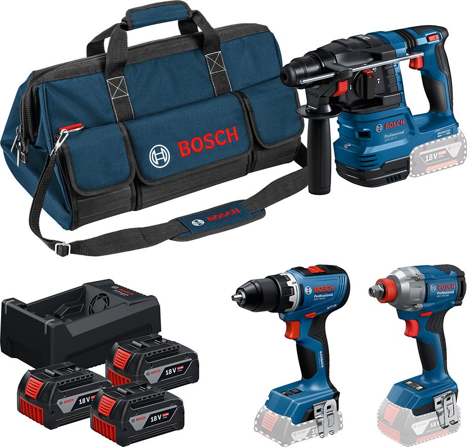 Profi Set 18V GSR+GDX+GBH 3xGBA 5Ah+GAL 12V/18V-80 M-Bag