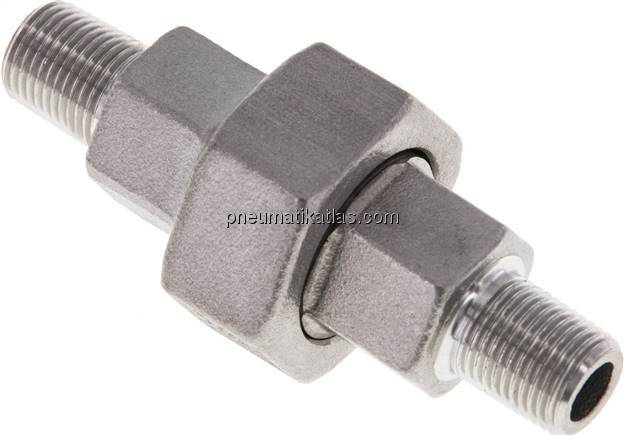Doppelnippel trennbar R 1/8" flach dichtend,1.4408