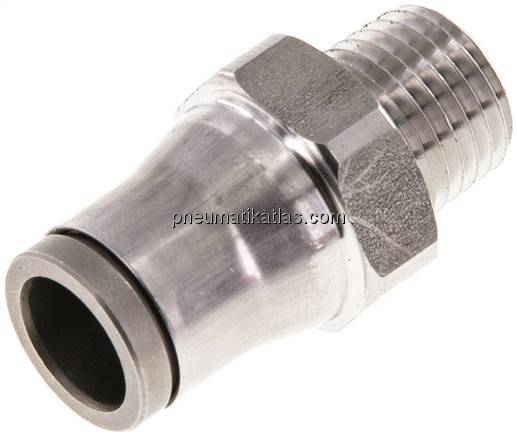 Gerader Steckanschluss NPT 1/4"-10mm, IQS-Edelstahl