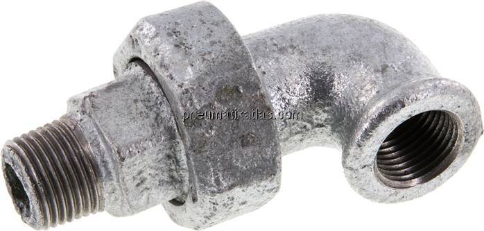 Winkel-Verschraubung konisch dichtend Rp/R 1/2"(IG/AG)