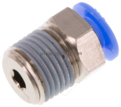 Gerader Steckanschluss R 1/8"-4mm, IQS-Mini Gerader Steckanschluss R 1/8"-4mm, IQS-Mini