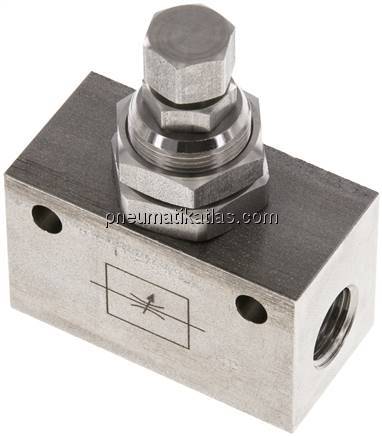 Drosselventil, G 1/4", Edelstahl (Eco)