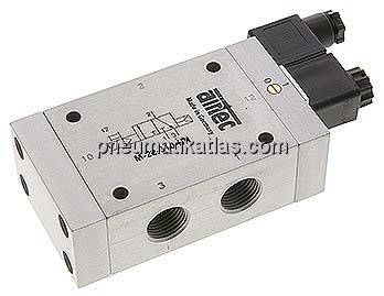 3/2-Wege Magnetventil, G 1/2", Luftfederrückstellung (NO), 24 V DC, Standard
