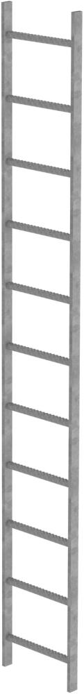 Schachtleiter 11 Sprossen L 3,08 m B440 mm LW 300 mm Stahl verzinkt