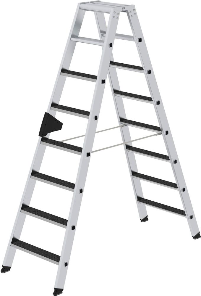 Alu-Stehleiter 2x8 Stufen clip-step R13 Gesamthöhe 1,85 m Arbeitshöhe bis 3,40 m