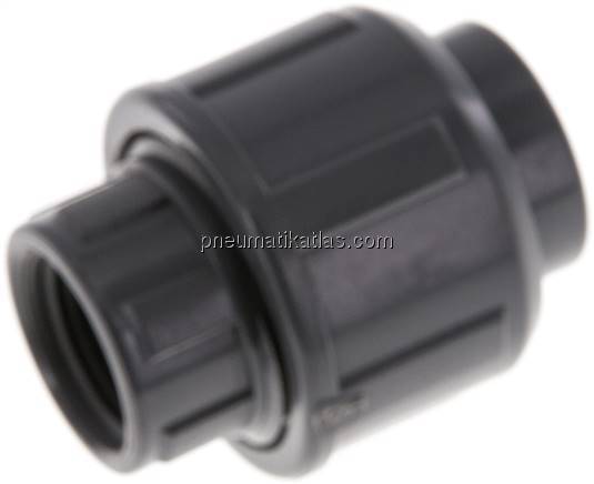 Klebe-/Gewindeverschraubung, PVC-U/ FKM, 16mmxRp 3/8" IG